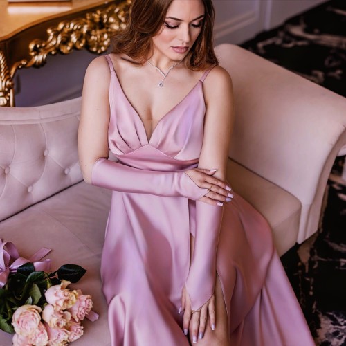 elegant pink gown