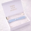 blue bridal garter detail pearls