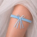 podwiązka niebieska kokarda perełka bridal stole dla panny młodej bridal stole.jpg