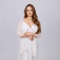 sheer white chiffon scarf
