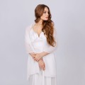 white chiffon wedding shawl