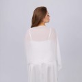 white chiffon bridal wrap